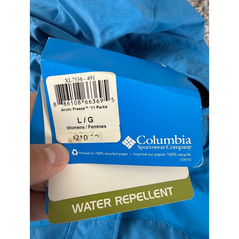 New Columbia Size L 3-in-1 Interchange Hooded Winter Ski Jacket Blue Long Sleeve - Picture 9 of 13